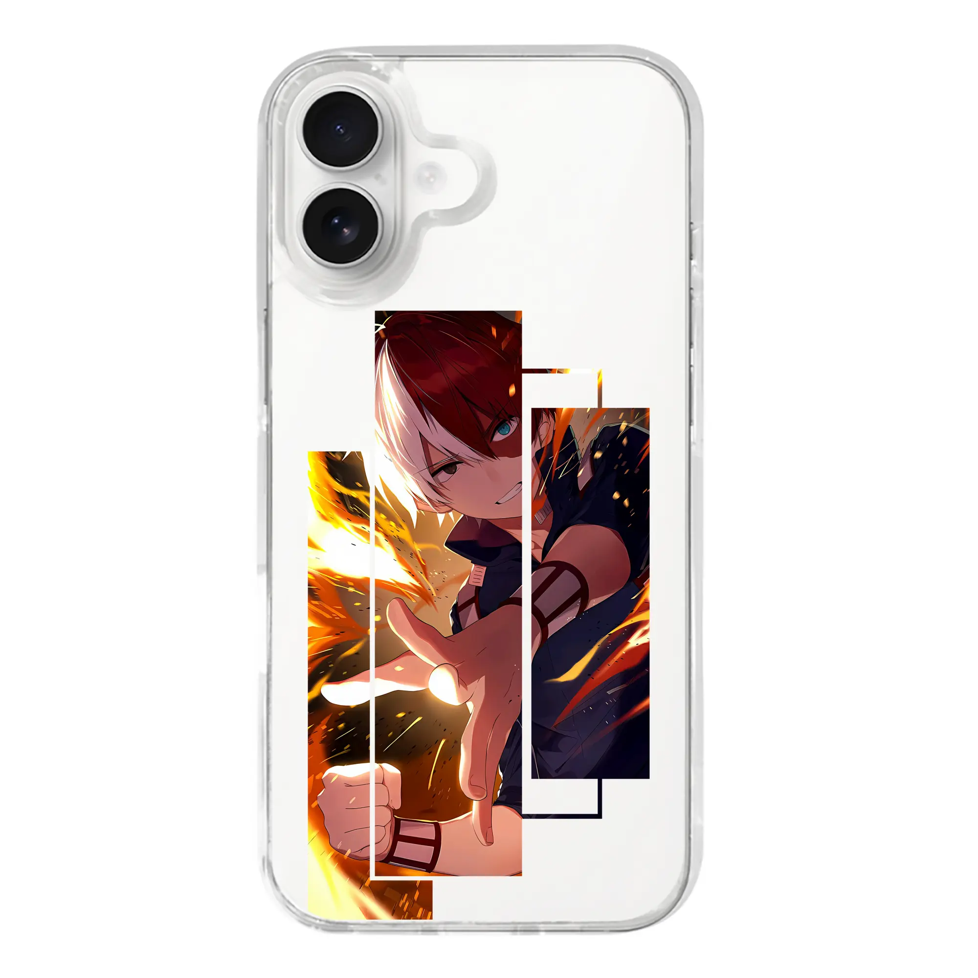 僕のヒーローアカデミア グッズ,轟焦凍 - iPhone 17シリーズ 透明スマホケース – 薄型・耐衝撃・精密フィット保護カバー